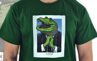 Aligátor zelené pánské tričko