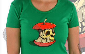 Dead Apple zelené dámské tričko