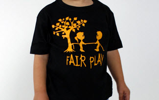 Fair play černé dětské tričko