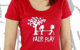 Fair play červené dámské tričko