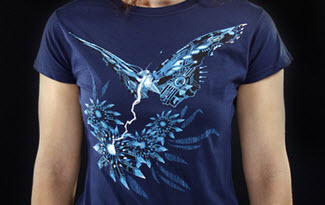 Fake Nature modré dámské tričko